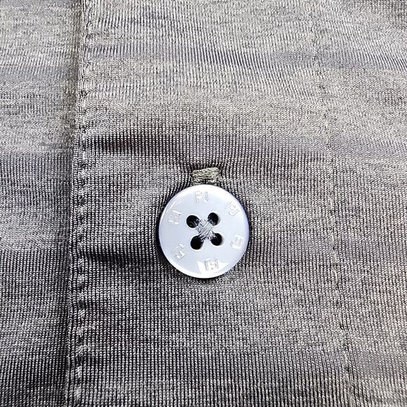 FootJoy Shirt Mens Large Gray Striped Polo Short Sleeve FJ Performance JGC Golf - Picture 10 of 16